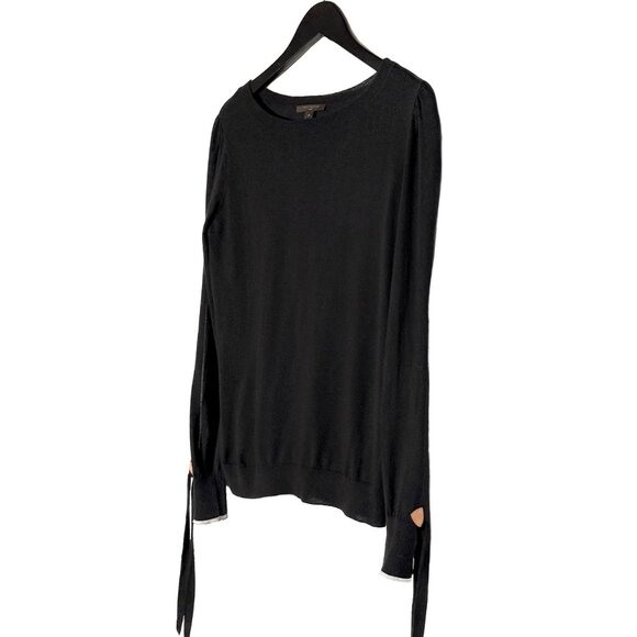 Louis Vuitton Black Cashmere Wool Open Arms Thin Sweater - Picture 2 of 8